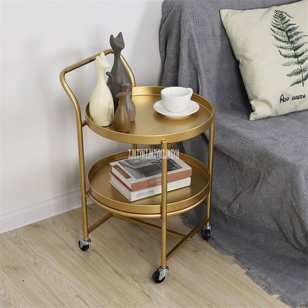 Luxurious Gilded Old World Iron Bar Cocktail Cart