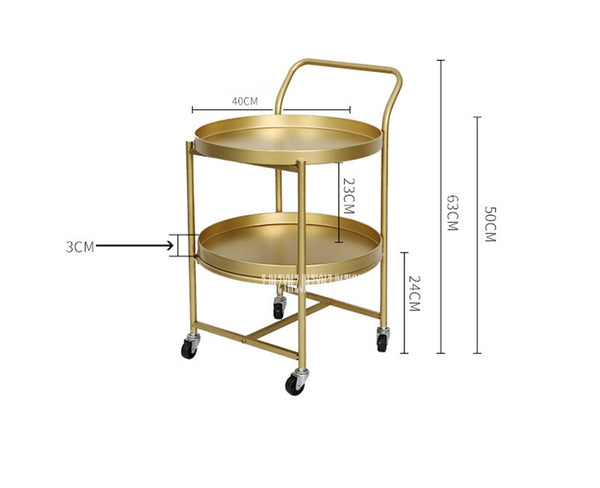 Luxurious Gilded Old World Iron Bar Cocktail Cart