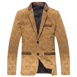 Men's Rustic Country Suede Leather Sports Coat