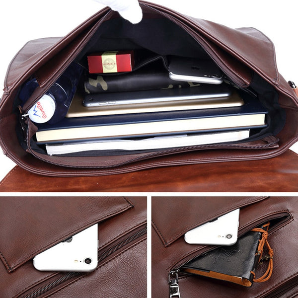 Men's Luxury Leather Business Messenger Bag