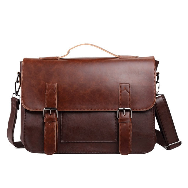 Men's Luxury Leather Business Messenger Bag