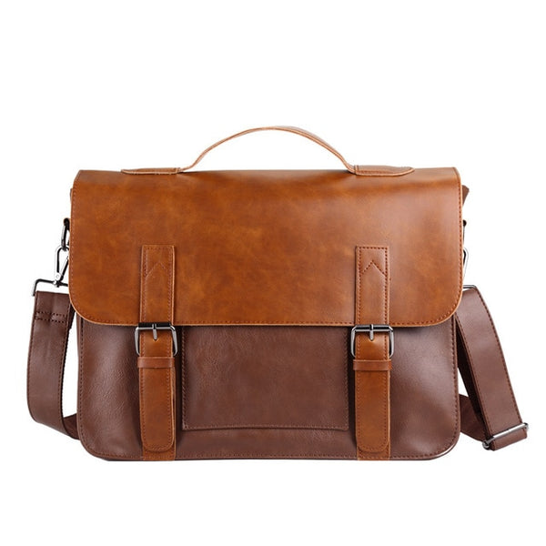 Men's Luxury Leather Business Messenger Bag