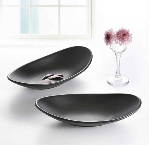 Black Smooth Volcanic Dish Tray