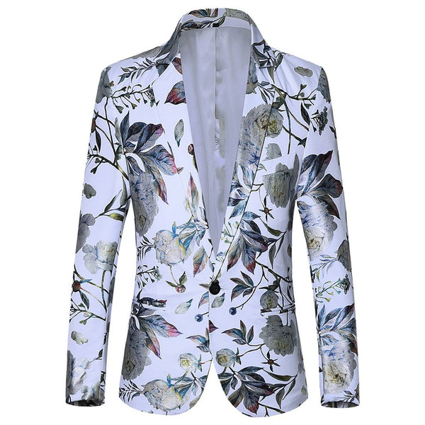 Men's Luxury Floral Cocktail Suit Jacket