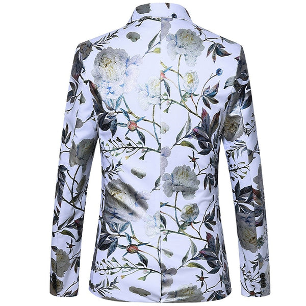 Men's Luxury Floral Cocktail Suit Jacket