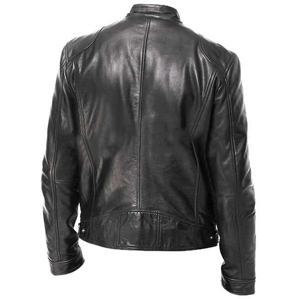 Men's Luxury Leather Motorcycle Biker Jacket