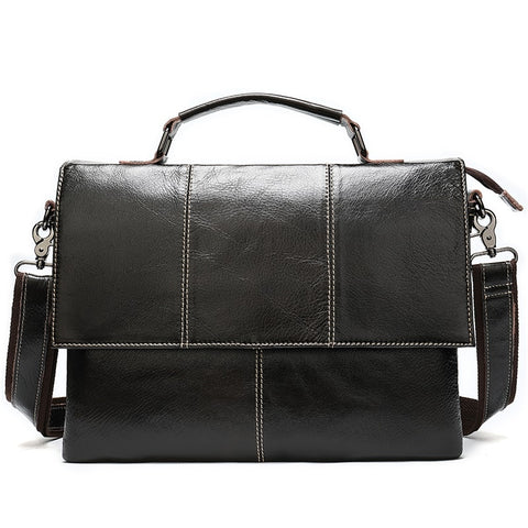 Men's Genuine Leather Messenger Shoulder Bag