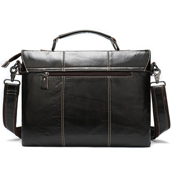 Men's Genuine Leather Messenger Shoulder Bag