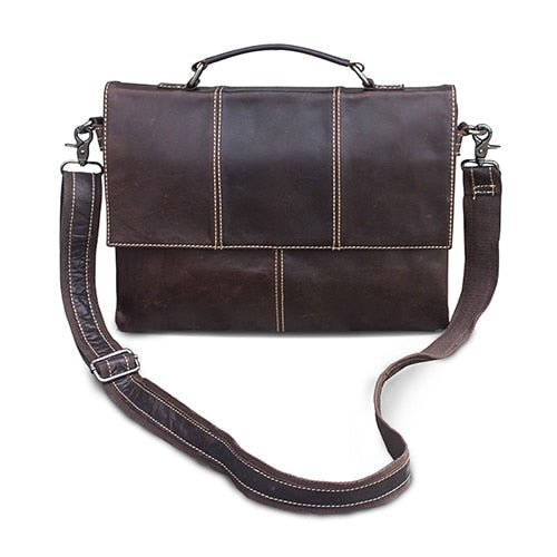 Men's Genuine Leather Messenger Shoulder Bag