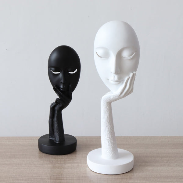 Fine Art Abstract Face and Hand Sculpture