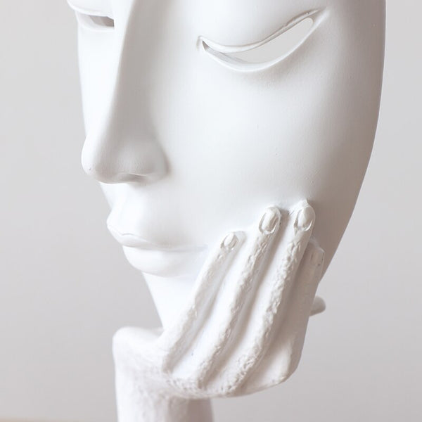 Fine Art Abstract Face and Hand Sculpture