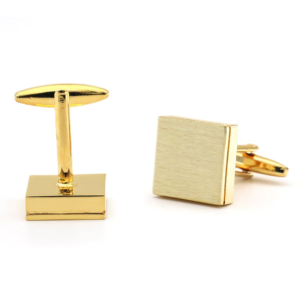 Elegant Brushed Square Tile Cuff Links for French Cuffed Shirt