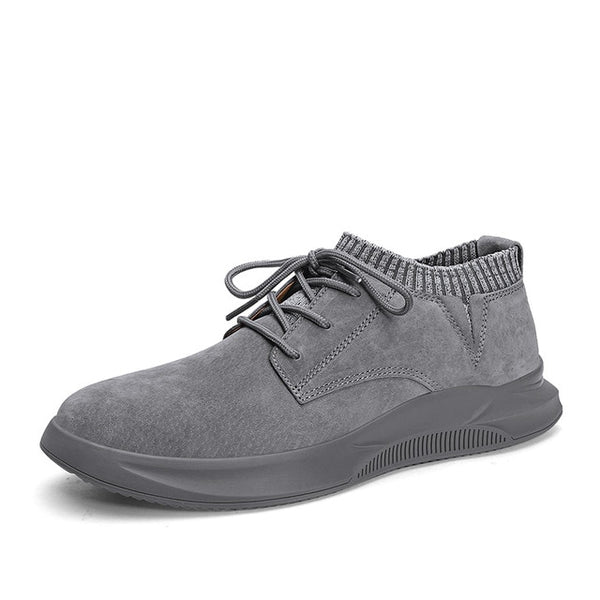 Men's Suede Streetwear Elastic Lace Up Sneakers