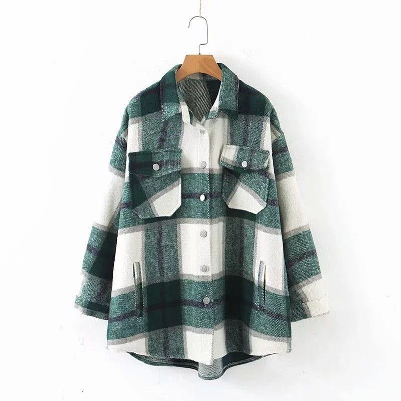 Women's Vintage Wash Cotton Flannel Jacket