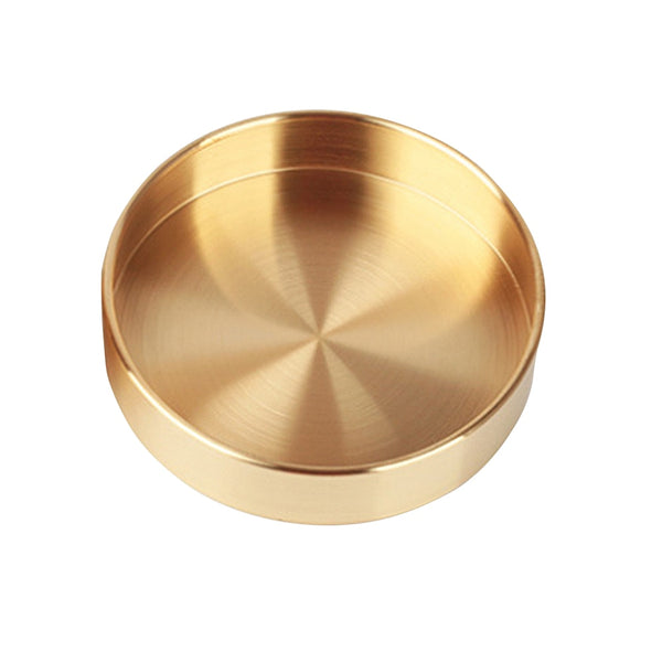 Luxurious Round Golden Copper Storage Dishes