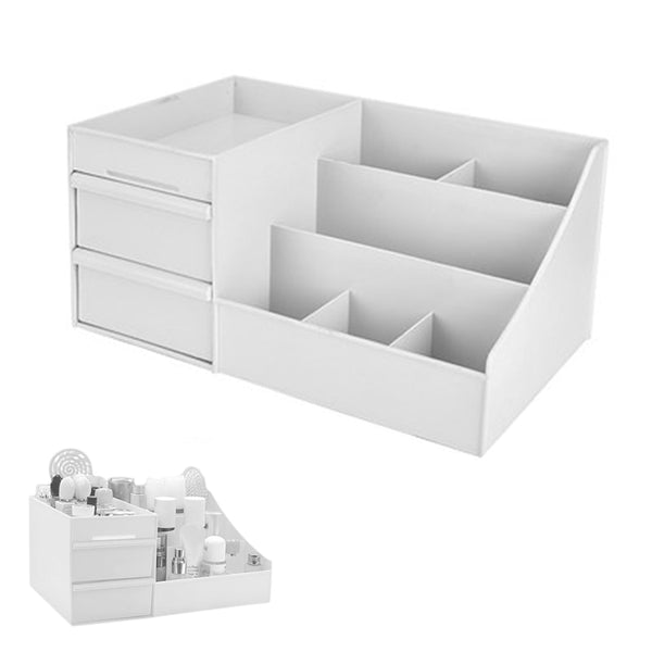 Large Modern Makeup & Cosmetics Organizer Storage Box w Drawers