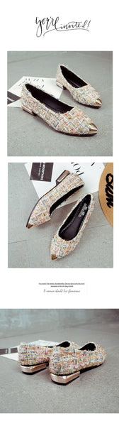 Women's French Tweed Knit Flats