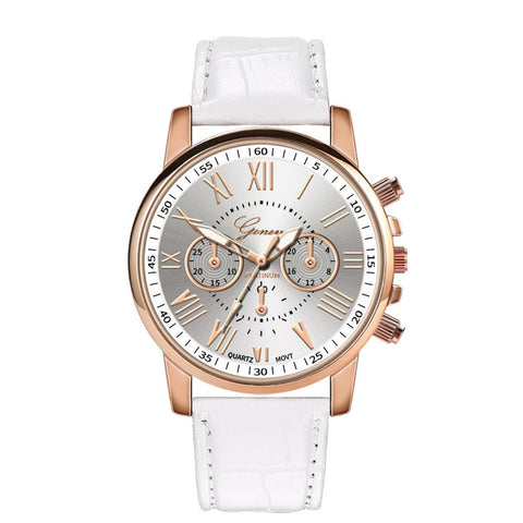 Women's Leather Band Chronograph Luxury Watch