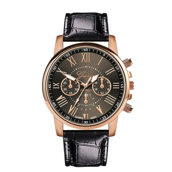 Women's Leather Band Chronograph Luxury Watch