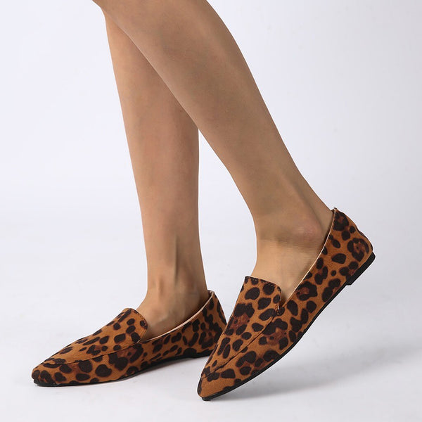 Women's Cheetah Zebra Python Leather Loafers