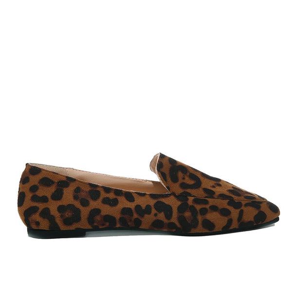 Women's Cheetah Zebra Python Leather Loafers