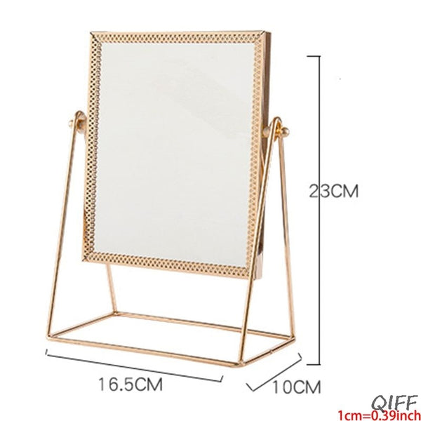 Golden Royal Chic Rotating Makeup Counter Mirror