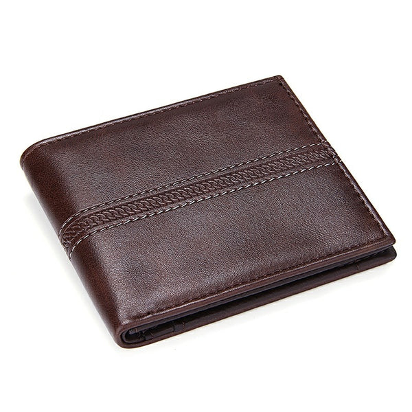 Men's Classic Bi-Fold Wallet w Closable Change Pouch