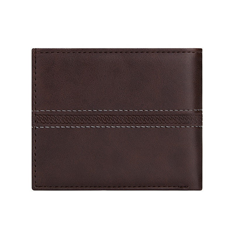 Men's Classic Bi-Fold Wallet w Closable Change Pouch