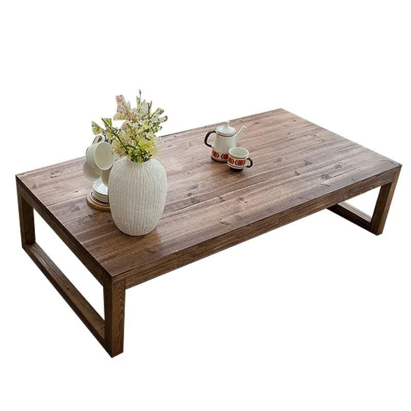 Vintage Modern Rustic Solid Wood Rectangular Coffee Table