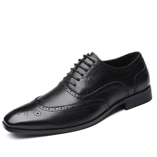 Men's Formal Leather Dress Wingtip Oxfords