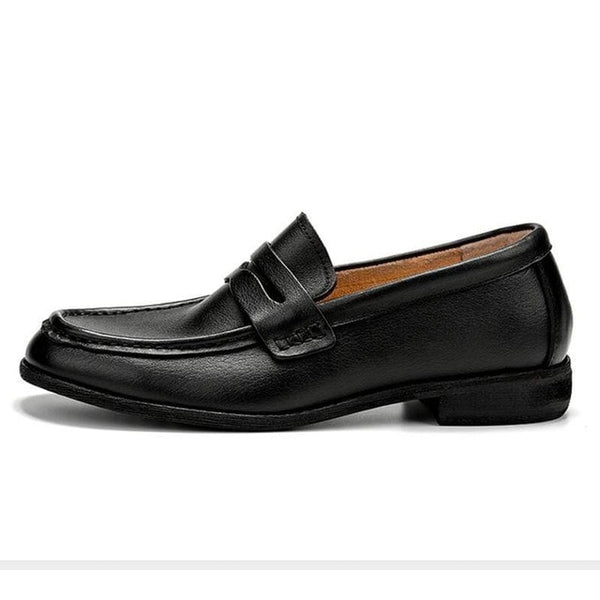 Men's Fashionable Leather Slip-On Penny Loafers in 4 Colors