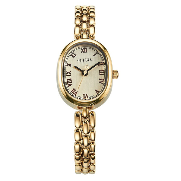 Women's Water Resistant Elegant Oval Faced Watch w Roman Numerals