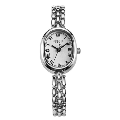 Women's Water Resistant Elegant Oval Faced Watch w Roman Numerals