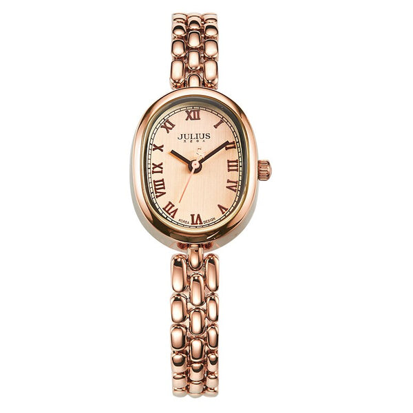 Women's Water Resistant Elegant Oval Faced Watch w Roman Numerals