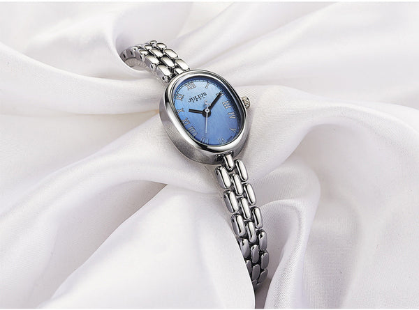 Women's Water Resistant Elegant Oval Faced Watch w Roman Numerals