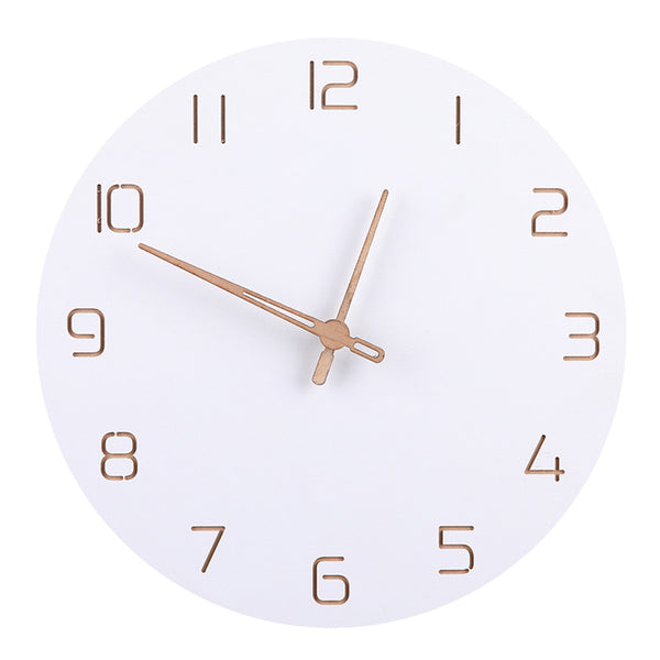 Contemporary Minimalist Wooden Bamboo Wall Clock