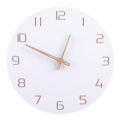 Contemporary Minimalist Wooden Bamboo Wall Clock