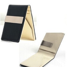 Men's Leather Folding Money Clip BiFold Wallet