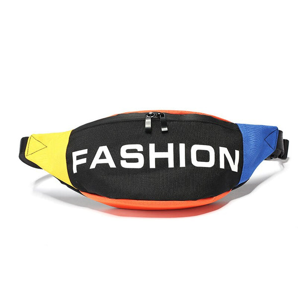 Men's Fashion Statement Contrast Color Chest Bag Fanny Pack