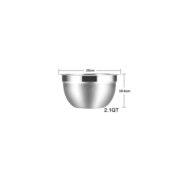 6 Pcs Set of Stainless Steel Luxury Mixing Kitchen Bowls