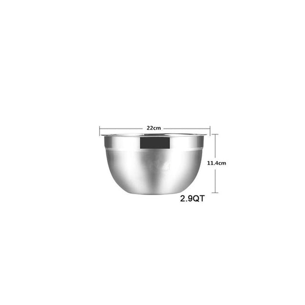 6 Pcs Set of Stainless Steel Luxury Mixing Kitchen Bowls