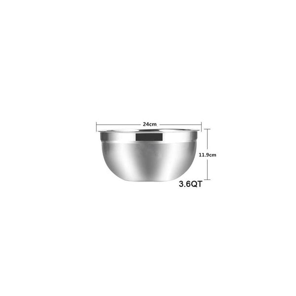 6 Pcs Set of Stainless Steel Luxury Mixing Kitchen Bowls