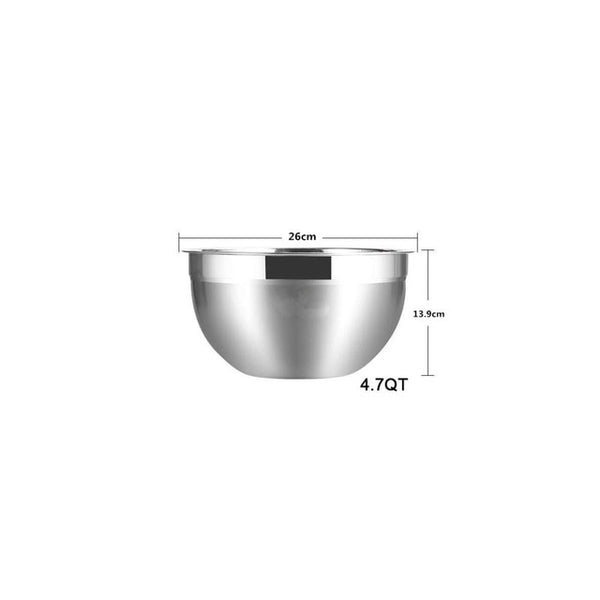 6 Pcs Set of Stainless Steel Luxury Mixing Kitchen Bowls