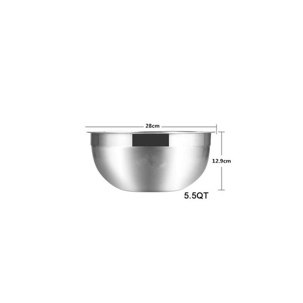 6 Pcs Set of Stainless Steel Luxury Mixing Kitchen Bowls