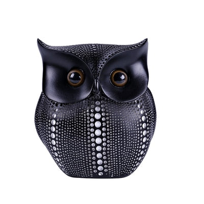 Modern Abstract Owl Resin Sculpture Statues