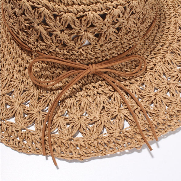 Women's High End Handmade Straw Sun Hat