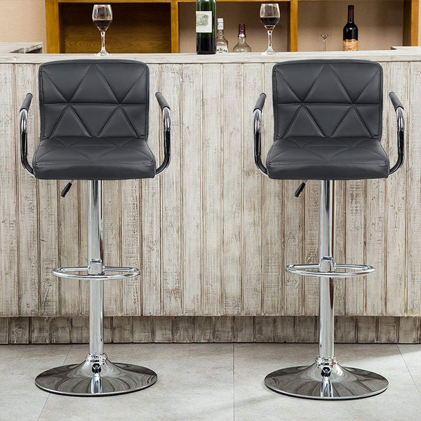 2pcs Modern French Leather Swivel Barstool/High Counter Chairs