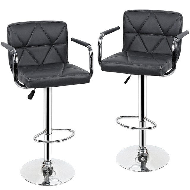 2pcs Modern French Leather Swivel Barstool/High Counter Chairs