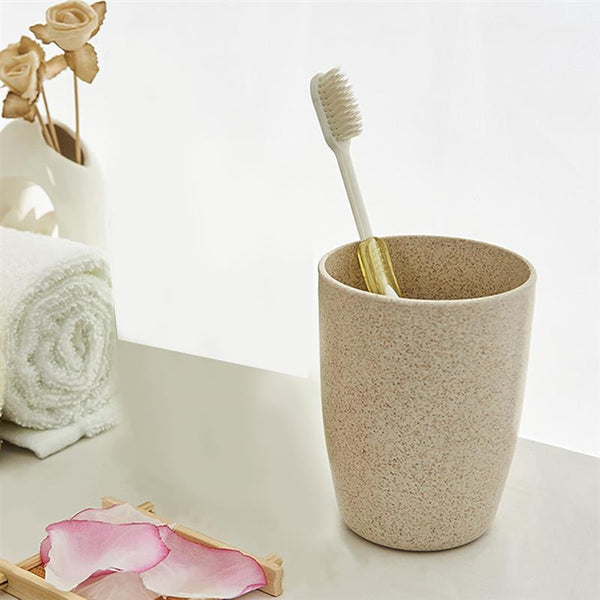 Minimalist Textured Clay Luxury Bathroom Counter Cup