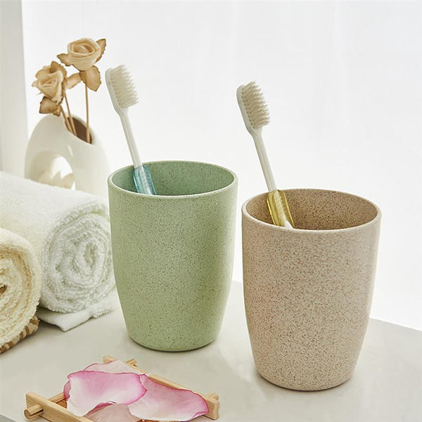 Minimalist Textured Clay Luxury Bathroom Counter Cup